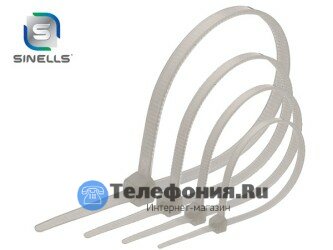 Стяжка кабельная нейлоновая 300мм*4мм, белая (упаковка 100 шт) SINELLS SNL-CC-340